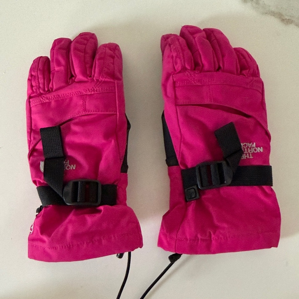 The North Face Kids Pink Insulated Winter Gloves